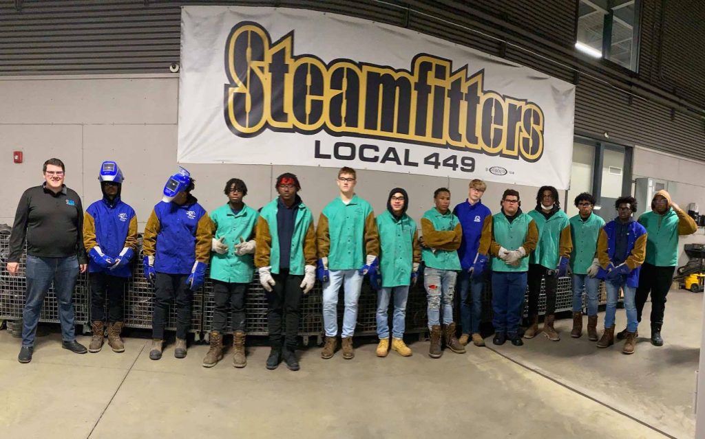 Group Touring the Local 449 Steamfitters Technology Center